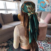 Satin-Feel Square Scarf 90 x 90 cm (35.4 x 35.4 in) – Satin-Look Polyester Hijab, Neckerchief, Shawl & Headscarf for Women