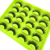10 Pairs 3D Faux Mink 25mm Wispy Fluffy Volume Strip False Eyelashes Dramatic Cat Eye