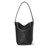 Women's Large PU Leather Bucket Bag – Lychee Texture Shoulder Handbag, Spacious Commuter Underarm Bag