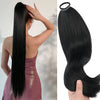 Synthetic Long Straight Ponytail Wig - Headband & Elastic Wrap, Multiple Lengths 18-32 in (45-81 cm)