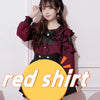 Kawaii Jirai Kei Lolita Y2K Japanese Style Blouse with Peter Pan Collar Long Sleeve Sweet Aesthetic Top for Women