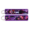 Anime Embroidered Keychain Double-Sided Key Fob 3 x 13 cm (1.2 x 5.1 in) for Backpacks Cars Motorcycles Gift