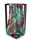Square Satin Silk-Feel Scarf 35.4×35.4 in (90×90 cm) – Women's Printed Hijab Shawl Bandana Foulard Headscarf