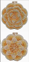 Floral Rhinestone Minaudiere Evening Clutch Rose Crystal Bridal Wedding Party Bag