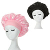 2-Pack Milk Satin Wide-Brim Hair Bonnets for Women – Elastic Band Sleep & Protective Caps