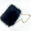 Luxury Faux Fur Crossbody Bag for Women – Large Plush Shoulder & Chain Clutch