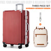 Trolley Luggage 20 24 26 28 Inch Aluminum Frame Rolling Luggage Case USB Travel Suitcase on Wheels Combination Lock Carry-On Luggage