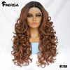Curly Lace Front Synthetic Wig, 24 Inch (61 cm), 13×4.5×1 Lace, Black Brown Blonde Ginger Orange Burgundy