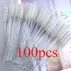 100-Pack Disposable Eyelash Brushes Spoolie Mascara Wands for Lash Extensions & Makeup