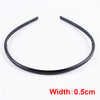 6-Pack Unisex Black Wavy Metal Headbands - Fashion Sports Hair Hoops for Men & Women
