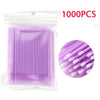 500/1000 Pack Colorful Crystal Eyelash Micro Brushes - Disposable Lash Cleaning & Makeup Remover Tools
