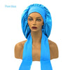 Satin Sleep Cap for Women – Large Widened Night Bonnet with Long Streamer Elastic Hair Care Turban