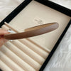 Korean Minimalist PU Leather Headband - Thin Solid Color Hair Hoop for Women