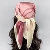 Silk-Feel Square Scarf 70 x 70 cm (27.6 x 27.6 in) Floral Satin Neckerchief – Women's Hair Band, Bandana & Wrap