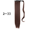 Wrap-Around Clip-In Ponytail Hair Extension 22-34 in (56-86 cm) Long Straight Heat-Resistant Synthetic Blonde Brown