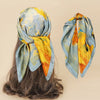 Paisley Print Silk-Feel Satin 70 x 70 cm (27.6 in) Square Scarf Bandana Hijab Headband Neck Scarf for Women