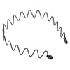 6-Pack Unisex Black Wavy Metal Headbands - Fashion Sports Hair Hoops for Men & Women