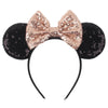 Disney Sequined Mouse Ear Headband with Rainbow Bow, Festival Party Hairband for Women & Girls