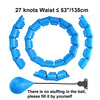 Adjustable Weighted Hula Hoop 21/24/27/30-Section – Blue Detachable Knots Waist Trainer
