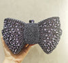 Rhinestone Evening Clutch with Bow - Multi-Color Bridal Wedding Party Handbag