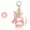A-Z Letter Keychain – DIY Metal Initial Pendant Key Ring for Women & Men, Car & Party Gift