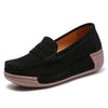 Women's Suede Tassel Loafers - Slip-On Platform Moccasins for Spring & Autumn
