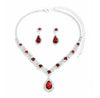 3-Piece Women's Crystal Drop Necklace & Earrings Set for Wedding and Evening