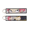 Anime Embroidered Keychain Double-Sided Key Fob 3 x 13 cm (1.2 x 5.1 in) for Backpacks Cars Motorcycles Gift