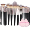 3-20 Piece Professional Makeup Brush Set – Soft Synthetic Kabuki Brushes for Eyeshadow, Foundation, Concealer, Blending & Blush