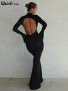 Backless Bodycon Mermaid Dress for Women – Slim Stretch Party & Prom Evening Gown