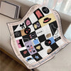 Twill Silk Square Scarf 90 x 90 cm (35.4 in) - Floral & Letter Print Women's Neck Kerchief Wrap