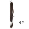 DIY Heat-Resistant Synthetic Boxing Braid Ponytail Extension - Silky Straight 160g (Black/Brown)