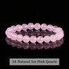 Natural Stone Beaded Bracelet 6/8/10mm — Obsidian Fluorite Quartz Jasper Stretch Yoga Bracelet for Women & Men
