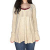 Women's Vintage Square Collar Knit Sweater - Loose Fit Long Sleeve Pullover