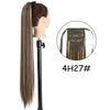 34-Inch (86 cm) Clip-In Synthetic Ponytail Hair Extension — Blonde Wrap-Around Long Straight Hairpiece
