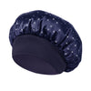 Rhinestone Wide Band Satin Sleep Bonnet - Hair Care Turban Headwrap Shower & Makeup Cap