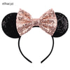Disney Minnie Sequin Ear Headband with Polka Dot Bow, Girls & Women Party Hairband, Kids DIY Hair Accessory