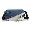 Nylon Panelled Waist Pack - Unisex Crossbody Chest Bag for Casual Outdoor Travel