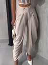 Women's High-Waist Loose Jogger Ankle-Length Wide-Leg Knit Trousers – Casual Work & Streetwear