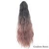 18-Inch (46 cm) Clip-In Water Ripple Ponytail Extension - Synthetic Gradient Multicolor, Heat-Resistant