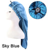 Satin Sleep Bonnet with Headband 11-Inch (28 cm) Extra-Large Silk-Lined Night Cap for Women & Kids