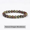 Natural Stone Beaded Bracelet 6/8/10mm — Obsidian Fluorite Quartz Jasper Stretch Yoga Bracelet for Women & Men