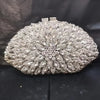Sky Blue Crystal Evening Clutch Minaudiere – Rhinestone Metal Box Handbag for Wedding & Party