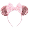 Disney Sequined Mouse Ear Headband with Rainbow Bow, Festival Party Hairband for Women & Girls
