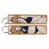 Anime Embroidered Keychain Double-Sided Key Fob 3 x 13 cm (1.2 x 5.1 in) for Backpacks Cars Motorcycles Gift