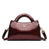 Alligator-Embossed PU Leather Shoulder and Crossbody Clutch Small Women's Handbag