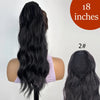 34-Inch (86 cm) Clip-In Synthetic Ponytail Hair Extension — Blonde Wrap-Around Long Straight Hairpiece
