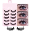 5 Pairs Manga Wispy Strip Lashes Soft Natural Long False Eyelashes for Anime Makeup