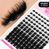 DIY Cat Eye Lash Cluster Kit with Bond & Seal and Tweezers, Vegan Lightweight Eyelash Extensions