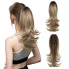 14-Inch (35 cm) Wavy Clip-In Ponytail Extension – Synthetic Claw Clip with Elastic Band, 1 Piece (Blonde/Black)